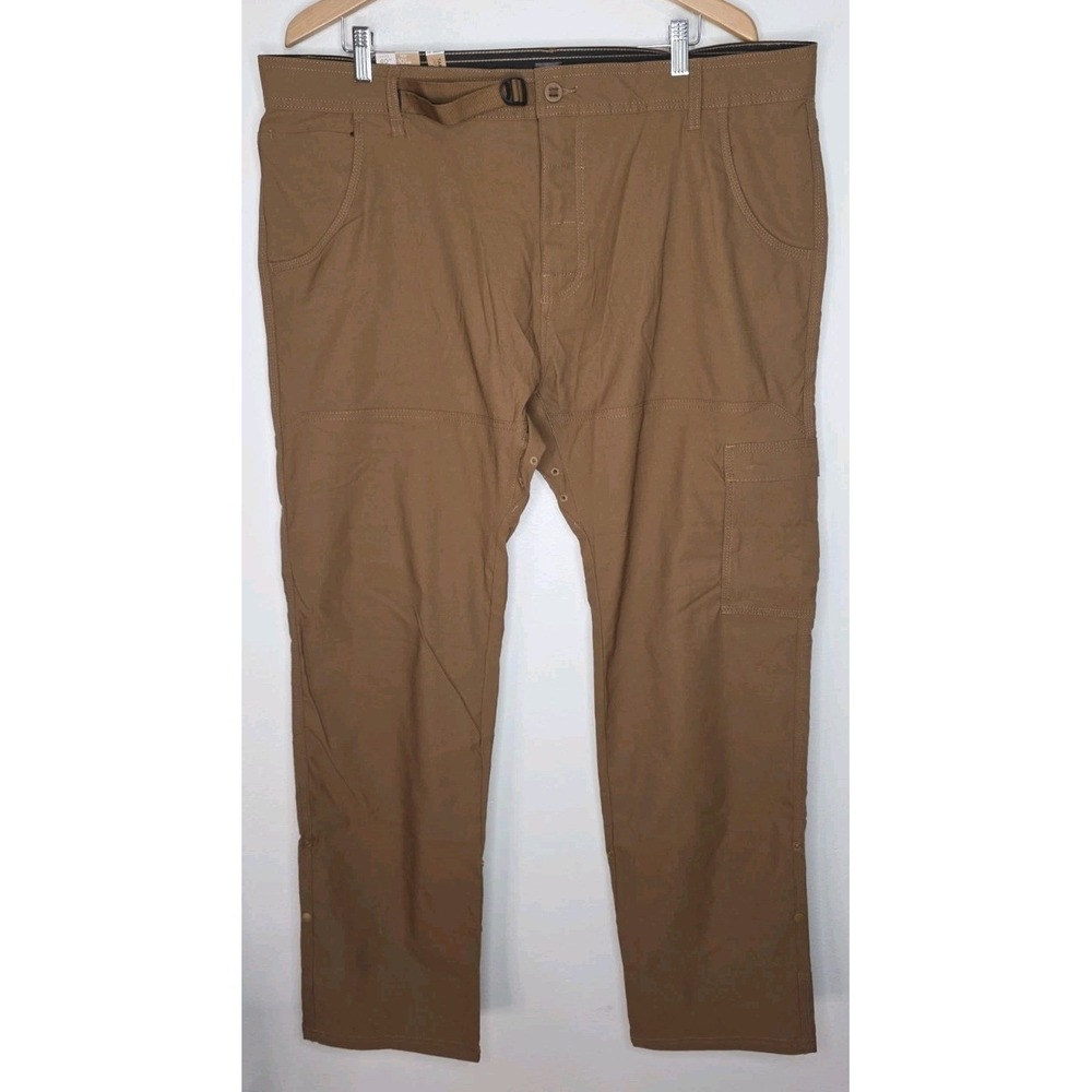 PrAna Stretch Zion II Slim Pant Sepia Men 40x32 Sepia Outdoor‎ Hiking Roll Leg